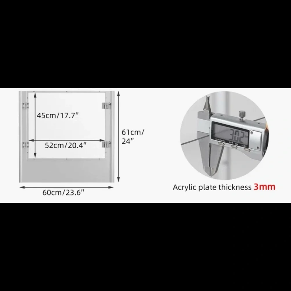 ▫️Acrylic Pet Playpen w/Latch Door- Silver 24”H 10 Panels◽️